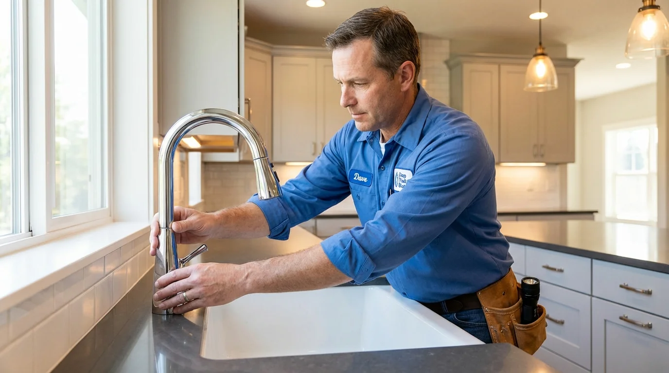 Kitchen faucet installation by Johns Plumbing LLC in San Marino